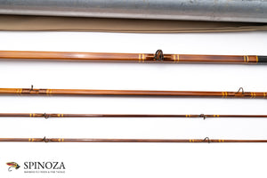 Edwards Quad 54 Bamboo Fly Rod 8’6" 3/2 #7/8 - rod sections with guides and wraps