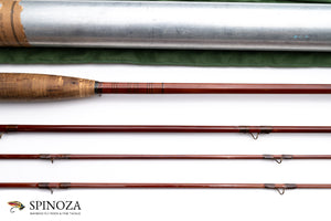 FE Thomas Mahogany Bamboo Fly Rod 9' 3/2 #4/5 - maker's marking and inscription