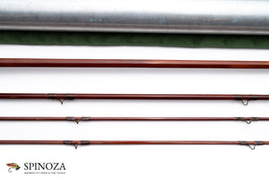 FE Thomas Mahogany Bamboo Fly Rod 9' 3/2 #4/5 - rod sections with wrapping detail