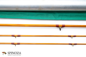 FE Thomas Special Browntone Bamboo Fly Rod 8'6" 2/2 #6/7 - guide wrapping and spacing