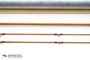 HL Leonard Model 38L Bamboo Fly Rod 7' 2/2 #3 - rod sections with wrapping detail