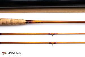 Maxwell Leonard Hunt 39-5 Bamboo Fly Rod 7'6" 2/2 #5 - maker's marking and inscription