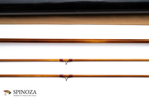 Maxwell Leonard Hunt 39-5 Bamboo Fly Rod 7'6" 2/2 #5 - rod sections with wrapping detail