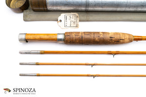 HL Leonard Model 50 Tournament Bamboo Fly Rod 8' 3/2 #6 - grip and reel seat close-up