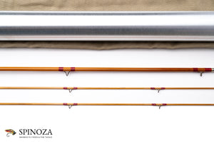 HL Leonard 39-5 Bamboo Fly Rod 7'6" 2/2 #5 (Refinished by Sam Carlson) - rod sections with guides