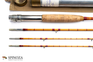 HL Leonard Fairy Catskill Bamboo Fly Rod 8'6" 3/2 #3 - grip and reel seat close-up