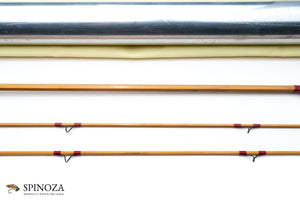 HL Leonard 39-5 Bamboo Fly Rod 7'6" 2/2 #5 - rod sections with wrapping detail