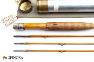 HL Leonard 49DF-5 Tournament Bamboo Fly Rod 7'6" 3/2 #5 - grip and reel seat close-up