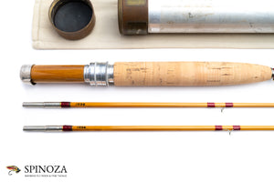 HL Leonard Model 66 ACM Bamboo Fly Rod 8' 2/2 #5/6 - grip and reel seat close-up