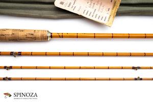 Hardy Kenya Bamboo Fly Rod 8' 3/2 #6/7 - maker's signature and wrapping