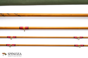 Hardy Palakona Salmon Deluxe Bamboo Fly Rod 9'6" 3/2 #7 - rod sections with wrapping detail