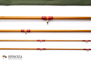 Hardy Palakona Salmon Deluxe Bamboo Fly Rod 9'6" 3/2 #7 - ferrule detail and joints