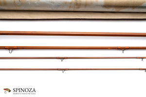 Heddon President Deluxe Bamboo Fly Rod 8'6" 3/2 #5/6 - rod sections with guides and wraps