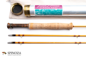 Jim Reams Bamboo Fly Rod 8'3" 2/2 #4 - handle grip and reel seat detail