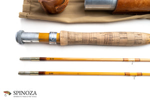 HL Leonard Model 40H Bamboo Fly Rod 8' 2/2 #6 - grip and reel seat close-up