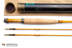 Maxwell Leonard 39M-5 Bamboo Fly Rod 7'6" 2/2 #5 - grip and reel seat close-up