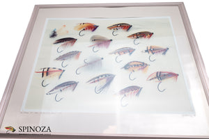 Mike Radencich Framed "Blacker 15" Classic Atlantic Salmon Flies with Associated Framed Print