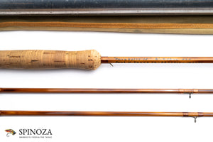 Paul Young Parabolic 15 Bamboo Fly Rod 8' 2/2 #6 - maker signature and rod markings