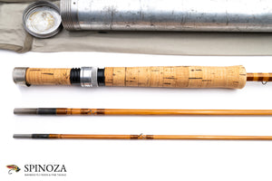 Paul Young Bamboo Fly Rod 8'6" 3/1 #5 - handle grip and reel seat detail