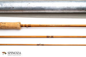 Paul Young Bamboo Fly Rod 8'6" 3/1 #5 - maker signature and rod markings