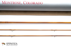 Scott Bamboo Fly Rod 6'5" 2/2 #3 - rod sections with guides and wraps