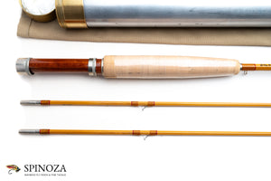 Ted Simroe Bamboo Fly Rod 7'6" 2/2 #3 - handle grip and reel seat detail