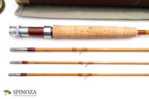 Ted Simroe Bamboo Fly Rod 8' 3/2 #6/7 - handle grip and reel seat detail