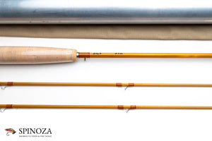 Ted Simroe Bamboo Fly Rod 7'6" 2/2 #3 - maker signature and rod markings