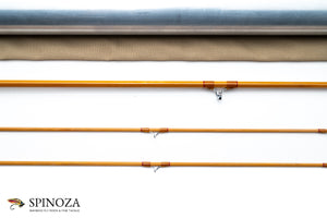 Ted Simroe Bamboo Fly Rod 7'6" 2/2 #3 - rod sections with guides and wraps