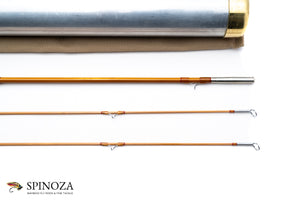 Ted Simroe Bamboo Fly Rod 7'6" 2/2 #3 - ferrules and tip tops detail