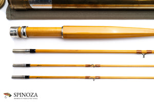 Thomas and Thomas Au Natural Commemorative Bamboo Fly Rod 7'6" 3/2 #4 - grip and reel seat close-up