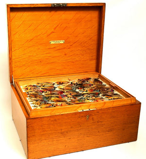 Farlow's Polished Oak Salmon Fly Box