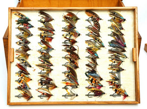 Farlow's Polished Oak Salmon Fly Box