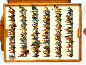 Farlow's Polished Oak Salmon Fly Box