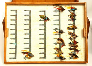 Farlow's Polished Oak Salmon Fly Box