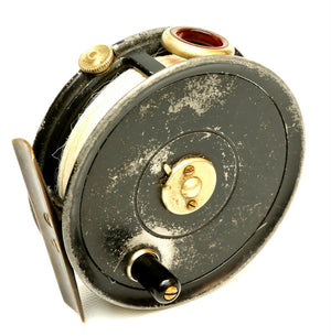 JW Young 3 1/2" Pattern 5 red agate fly reel