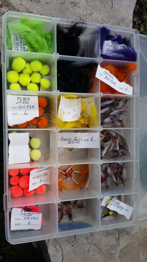 Plano fly box full of flies (salmon and steelhead)