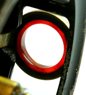 JW Young 3 1/2" Pattern 5 red agate fly reel