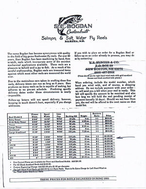 Bogdan Model 00 Fly Reel - Mint LHW