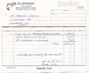 Bogdan Model 00 Fly Reel - Mint LHW