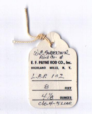 Walt Carpenter "Like a Payne" 8' 2/2 4-5wt Bamboo Rod