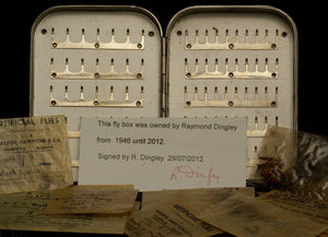 Raymond Dingley's personal Wheatley fly box with original flies