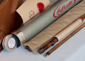 Ramanauskas, Bernard -- Scott SC Bamboo Rod 6'5 2/2 3wt - rod sections with guides and wraps