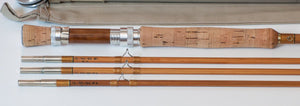 Jim Schaaf Hollowbuilt Steelhead/Salmon Bamboo Rod 9'3" 3/2 #8/9 - rod sections with guides and wraps