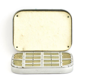 Wheatley Dry Fly Box - 12 compartments with vintage dry flies