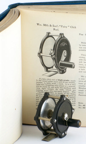 William Mills & Son Original "Fairy" Raised Pillar / Hard Rubber Fly Reel