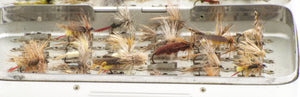 Fly-Safe (Barre, Vermont) Fly Box - with assorted dry flies
