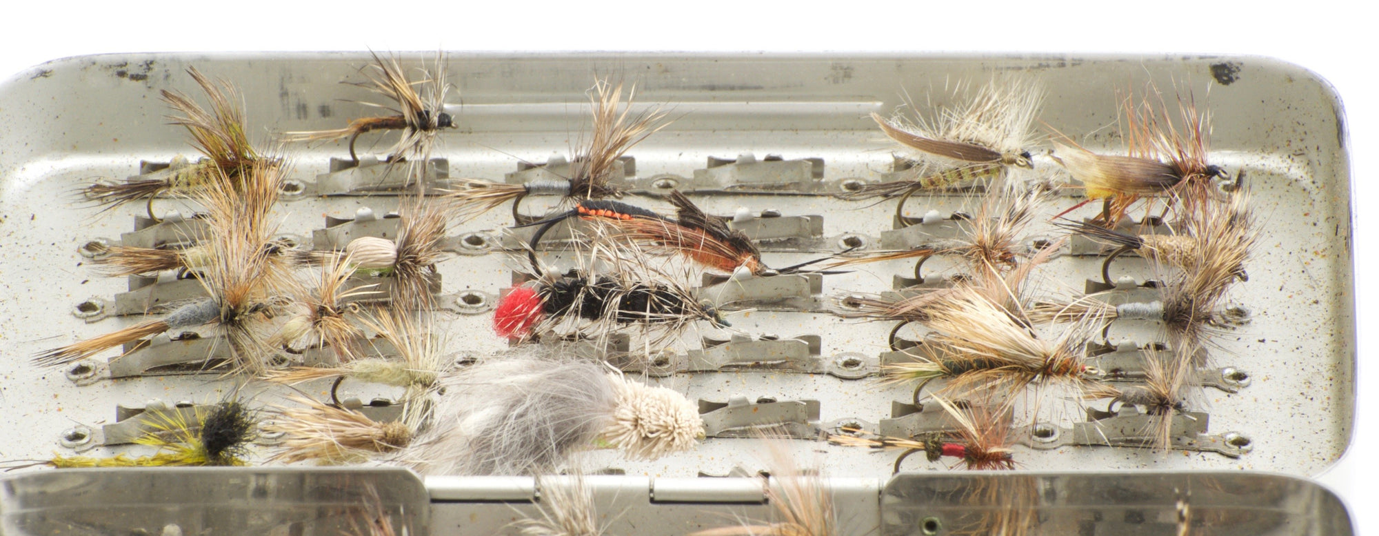 Fly-Safe (Barre, Vermont) Fly Box - with assorted dry flies 