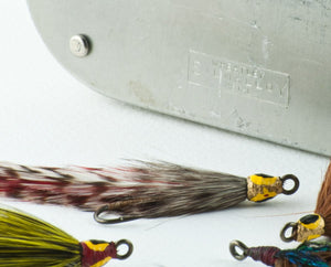 Wheatley Fly Box / Abercrombie & Fitch - with salmon flies