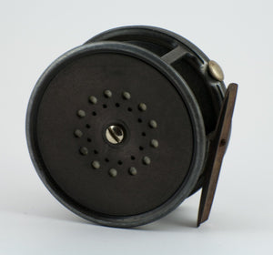 Hardy Perfect 4" Dup MKII check fly reel - white handle